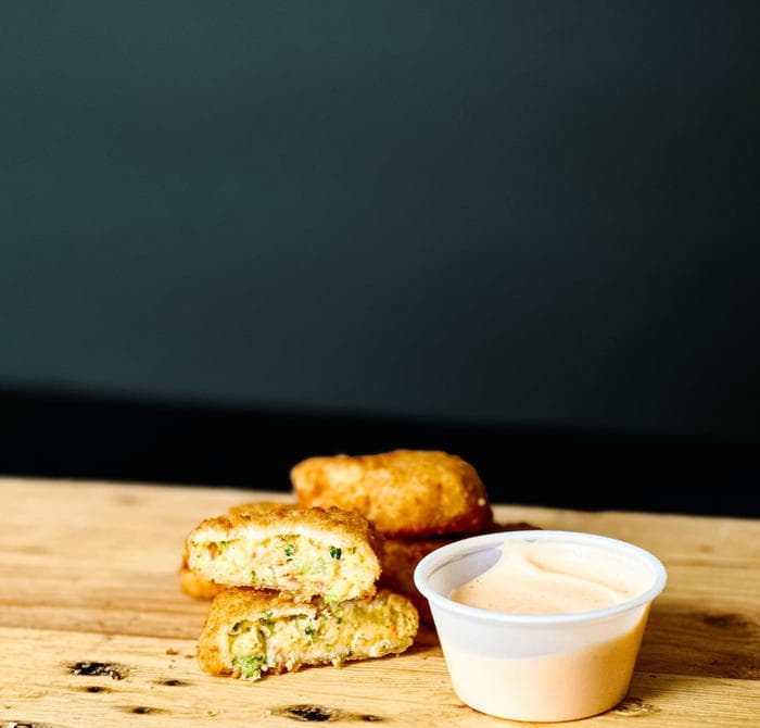 Brocolis frits cheddar bacon