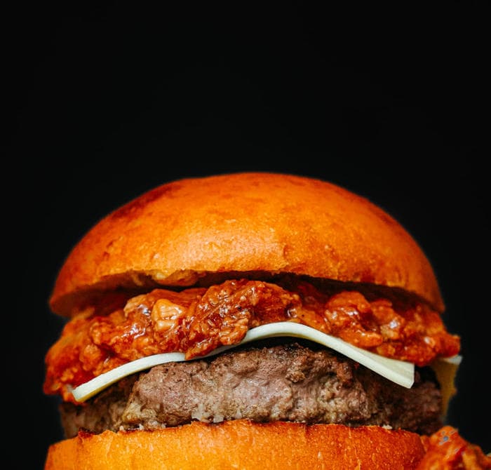 BURGER BOEUF ET PORC EFFILOCHÉ